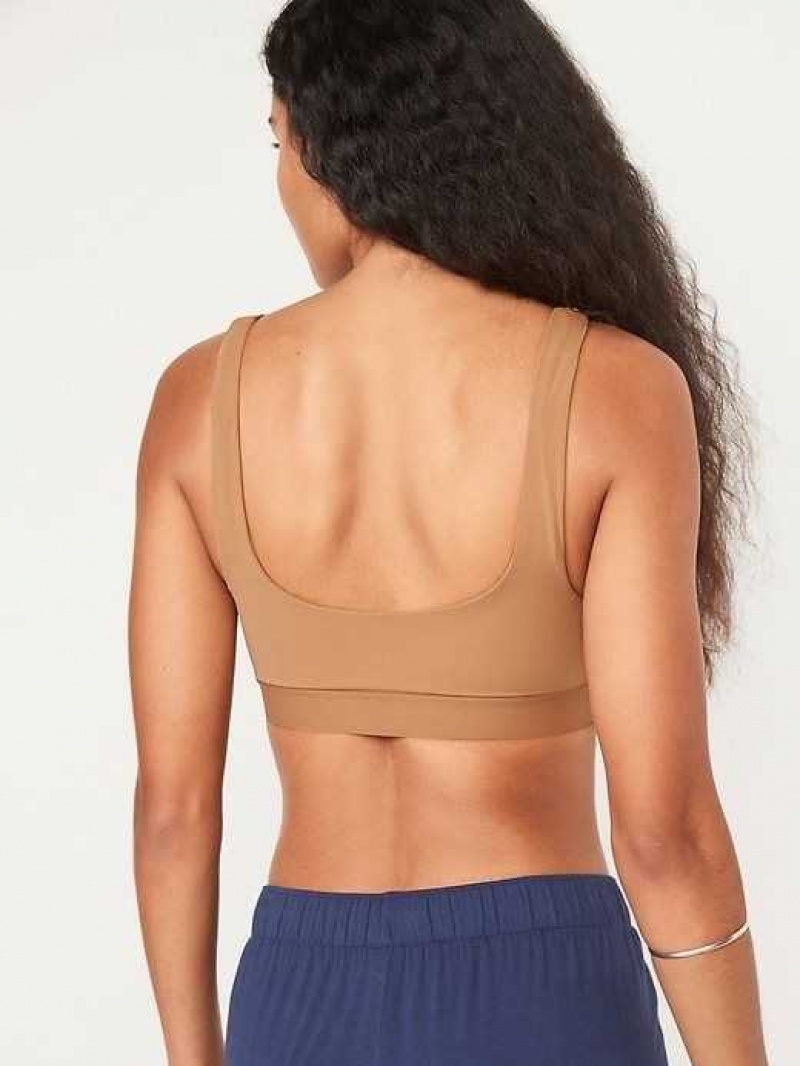 Old Navy Scoop-Neck Soft-Knit Bralette Top Beige | EFI640927