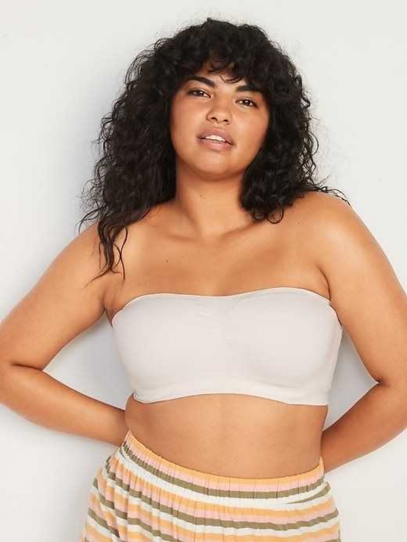 Old Navy Seamless Bandeau Bralette Top Creme De La Creme | SYI586479