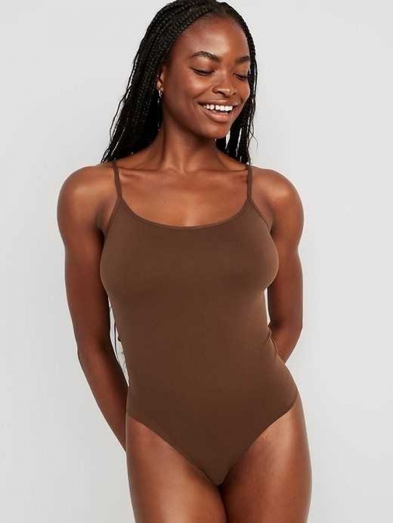 Old Navy Seamless Cami Bodysuit Dark Walnut | RIH547812