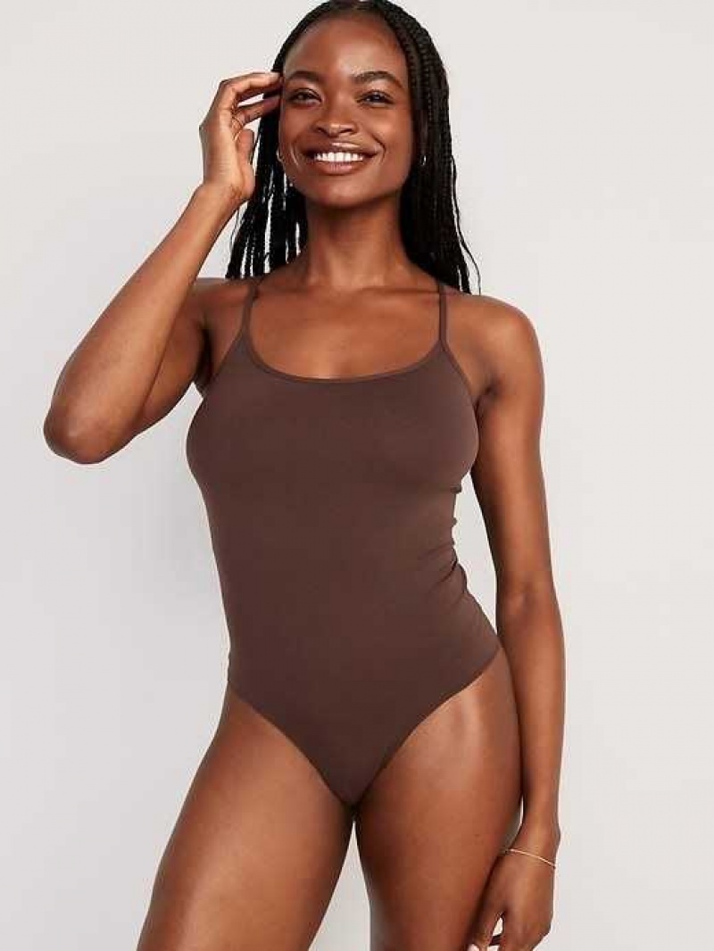 Old Navy Seamless Cami Bodysuit French Roast | AKT602789