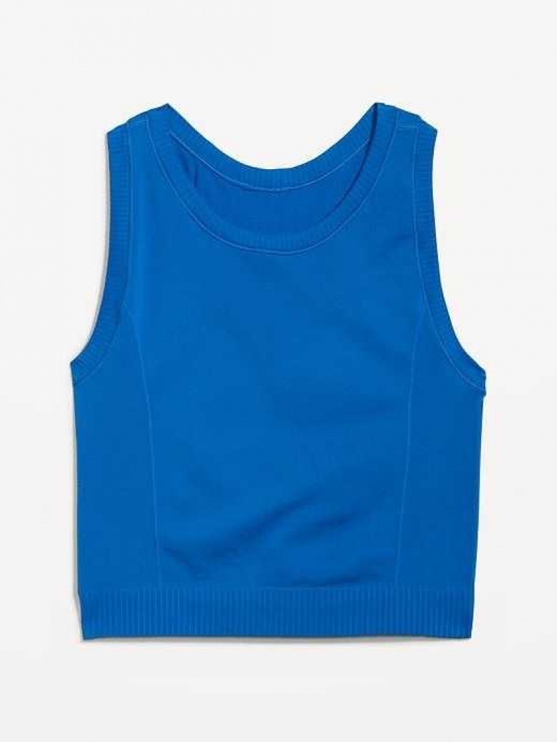 Old Navy Seamless Performance Racerback Tank Top Bluefield | RYM372460