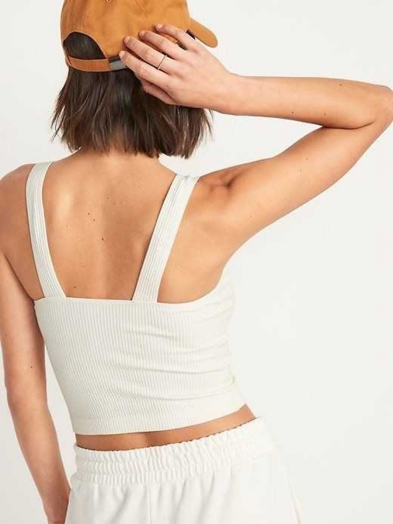 Old Navy Seamless Rib-Knit Tank Top Creme De La Creme | MSR207859