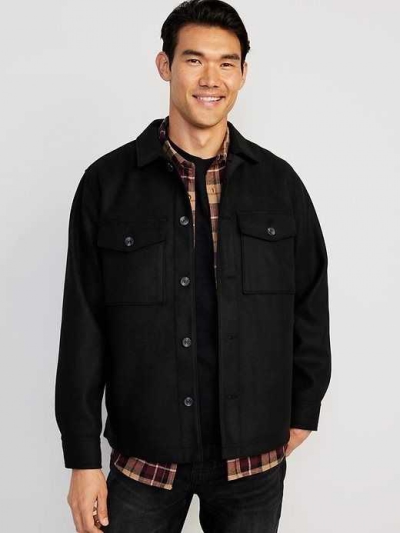 Old Navy Shacket Black | WOK045621