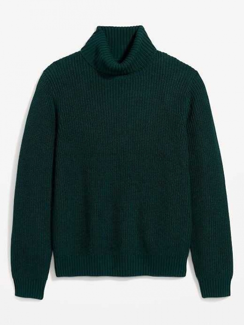 Old Navy Shaker-Stitch Turtleneck Sweater Turquoise | AFJ192537