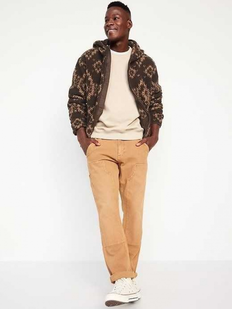 Old Navy Sherpa Zip Hoodie Brown | MQG203817