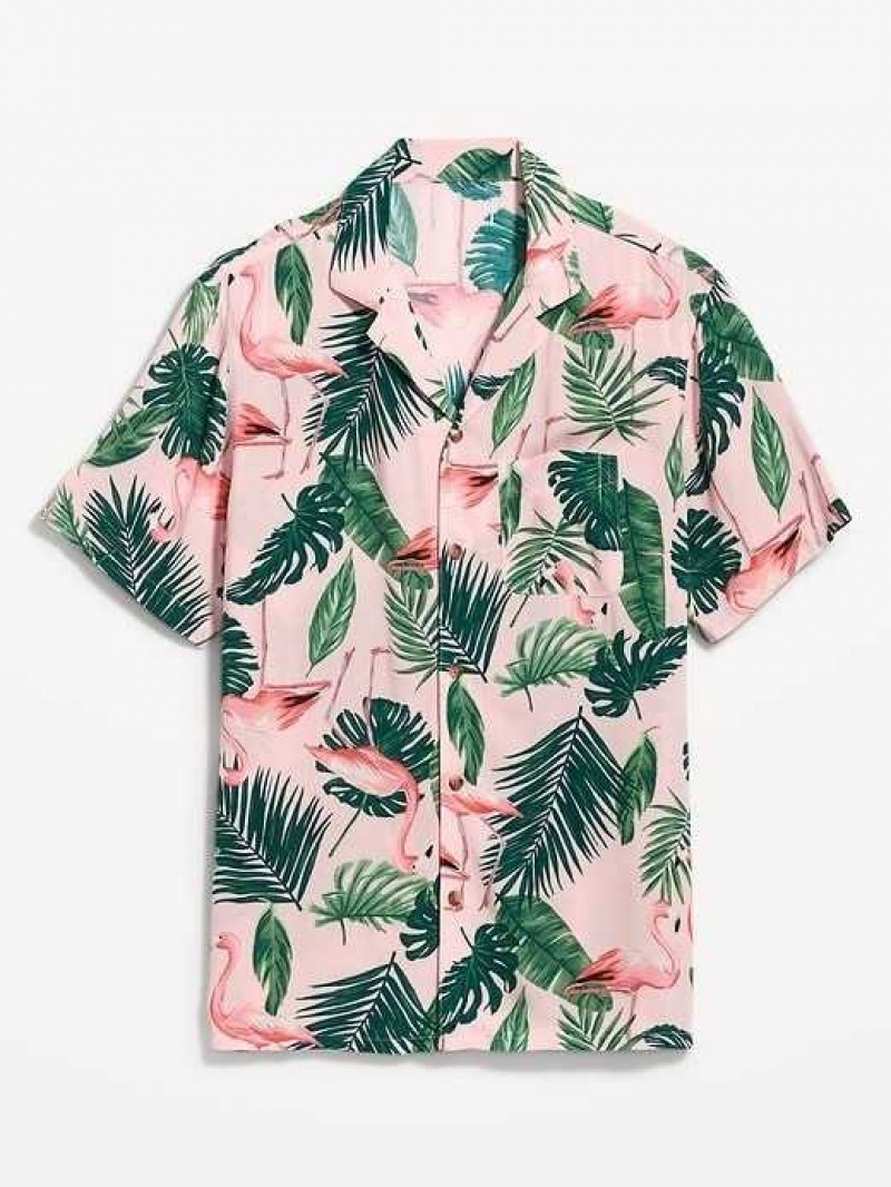 Old Navy Short-Sleeve Printed Camp Shirt Multicolor | UPG039184