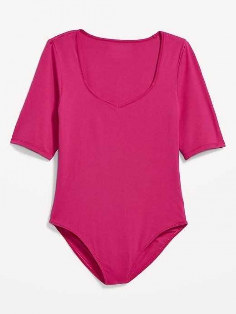 Old Navy Short Sleeve Sweetheart Bodysuit Pink | ZKB247065