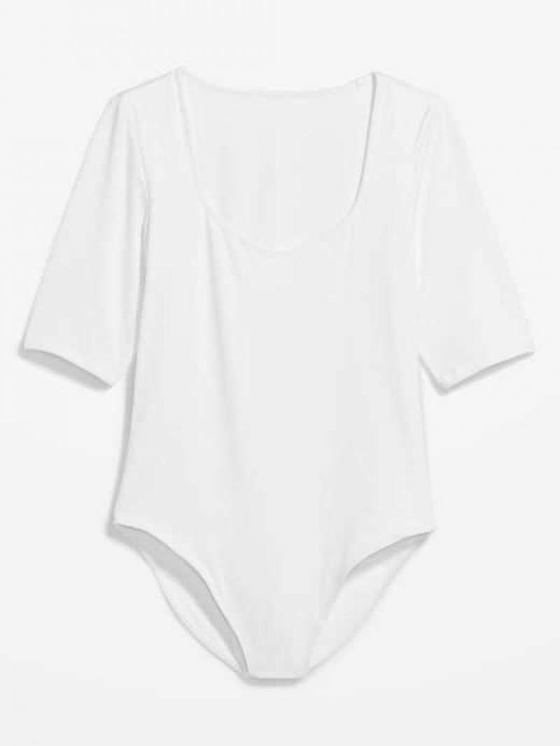 Old Navy Short Sleeve Sweetheart Bodysuit White | LWE472398