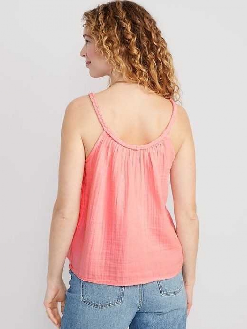 Old Navy Sleeveless Braided-Strap Swing Top Pink | XSR826713