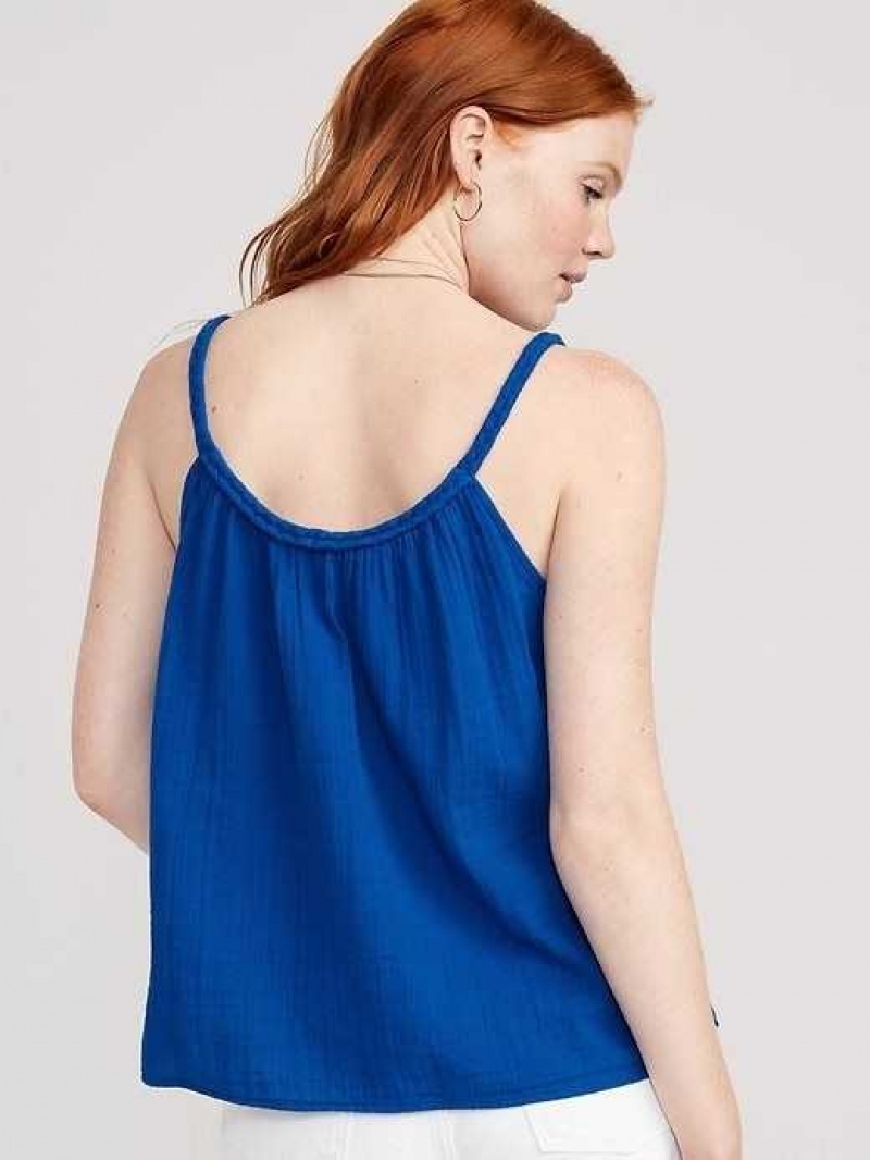 Old Navy Sleeveless Braided-Strap Top Tanzanite | XVY843521