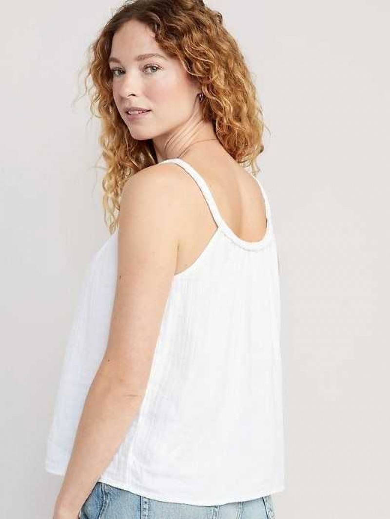 Old Navy Sleeveless Braided-Strap Top White | EDW970462