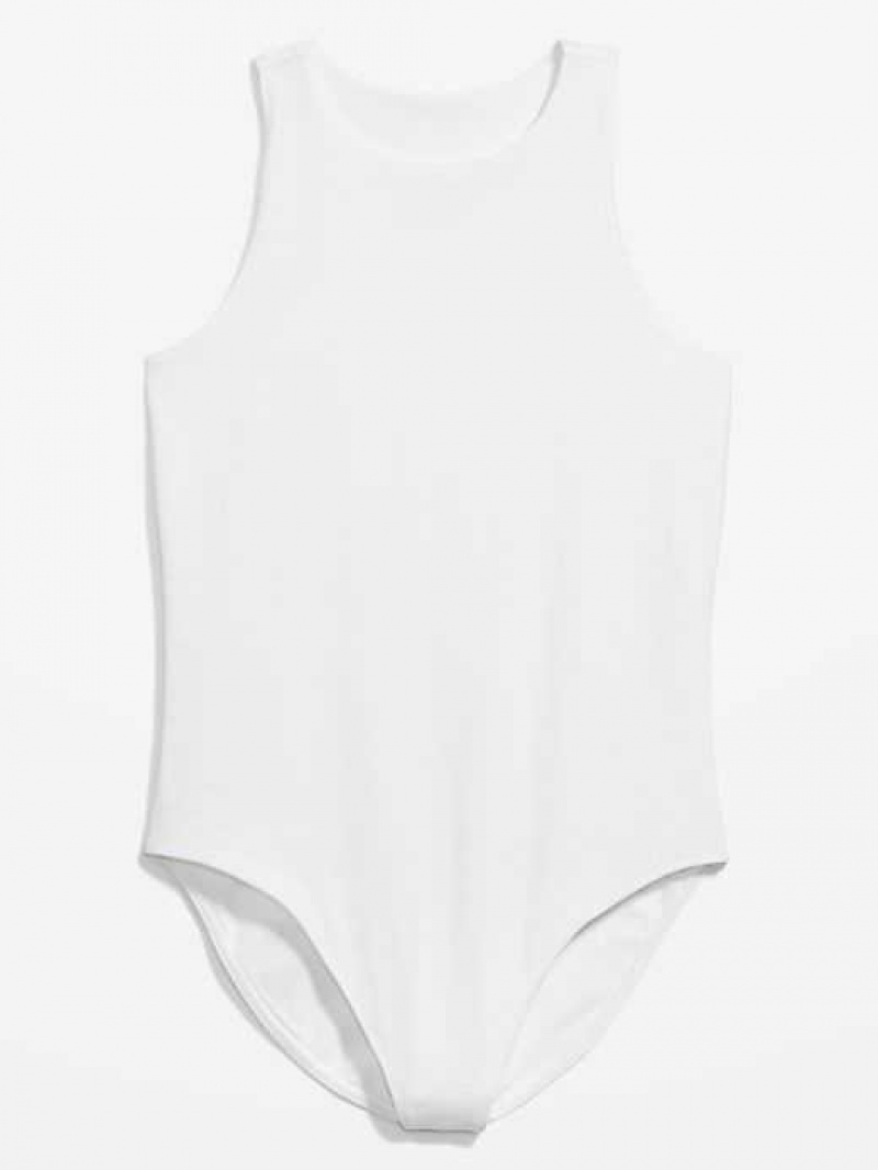 Old Navy Sleeveless High-Neck Bodysuit White | WJP186247