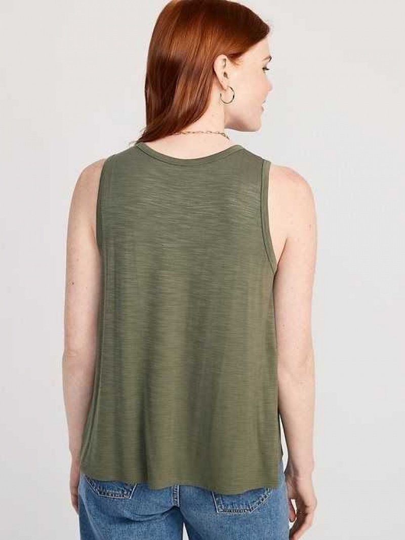 Old Navy Sleeveless Luxe Slub-Knit T-Shirt Alpine Tundra | GJT032948