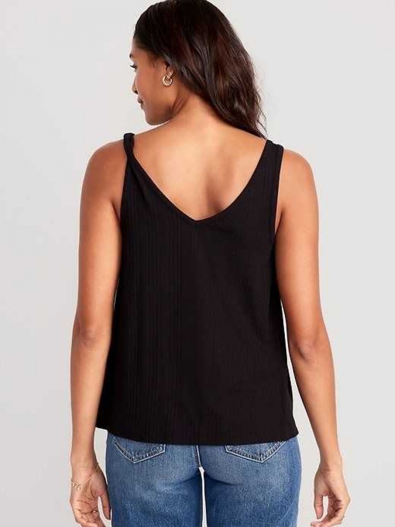 Old Navy Sleeveless Luxe Swing T-Shirt Black | YEG149786