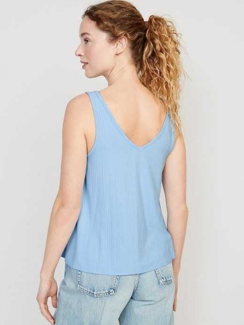 Old Navy Sleeveless Luxe Swing T-Shirt Breakwater | JGB498327