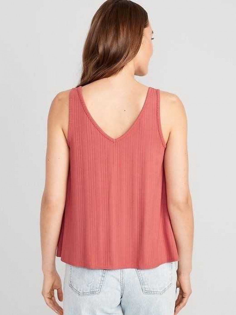 Old Navy Sleeveless Luxe Swing T-Shirt Dark Red | BWQ603985