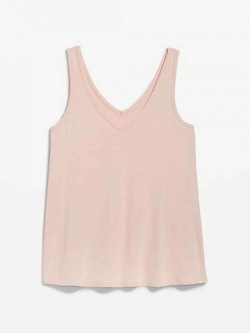 Old Navy Sleeveless Luxe V-Neck Swing T-Shirt Pink | HTW390761