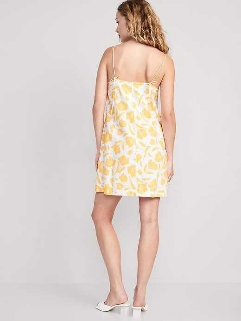 Old Navy Sleeveless Square-Neck Mini Dress Yellow | KJY240519