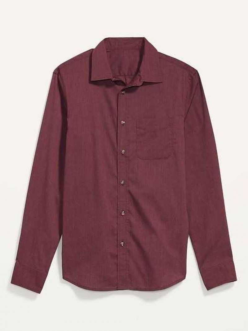 Old Navy Slim-Fit Built-In Flex Everyday Shirt Raisin Arizona | UYJ573618