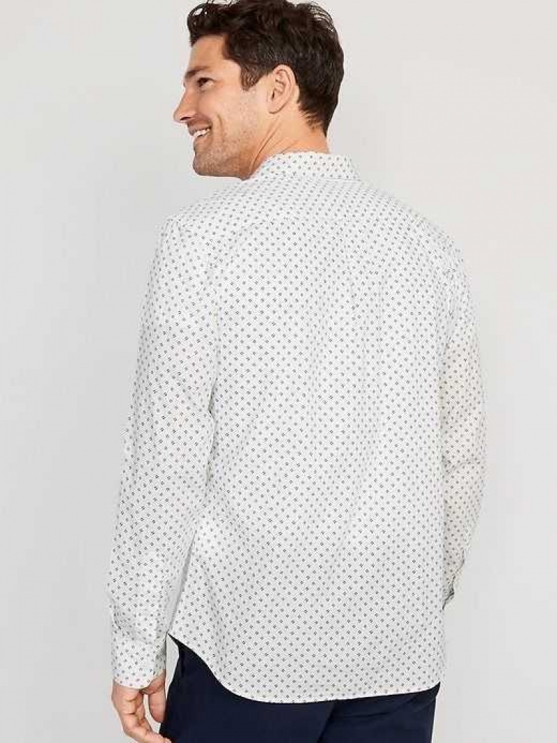 Old Navy Slim-Fit Built-In Flex Everyday Shirt White | UEP038697