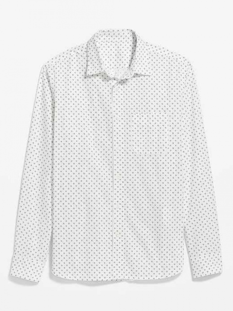 Old Navy Slim-Fit Built-In Flex Everyday Shirt White | UEP038697