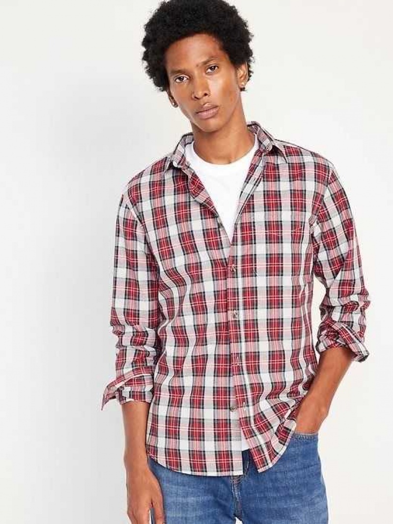 Old Navy Slim-Fit Built-In Flex Everyday Shirt White | IBA874609