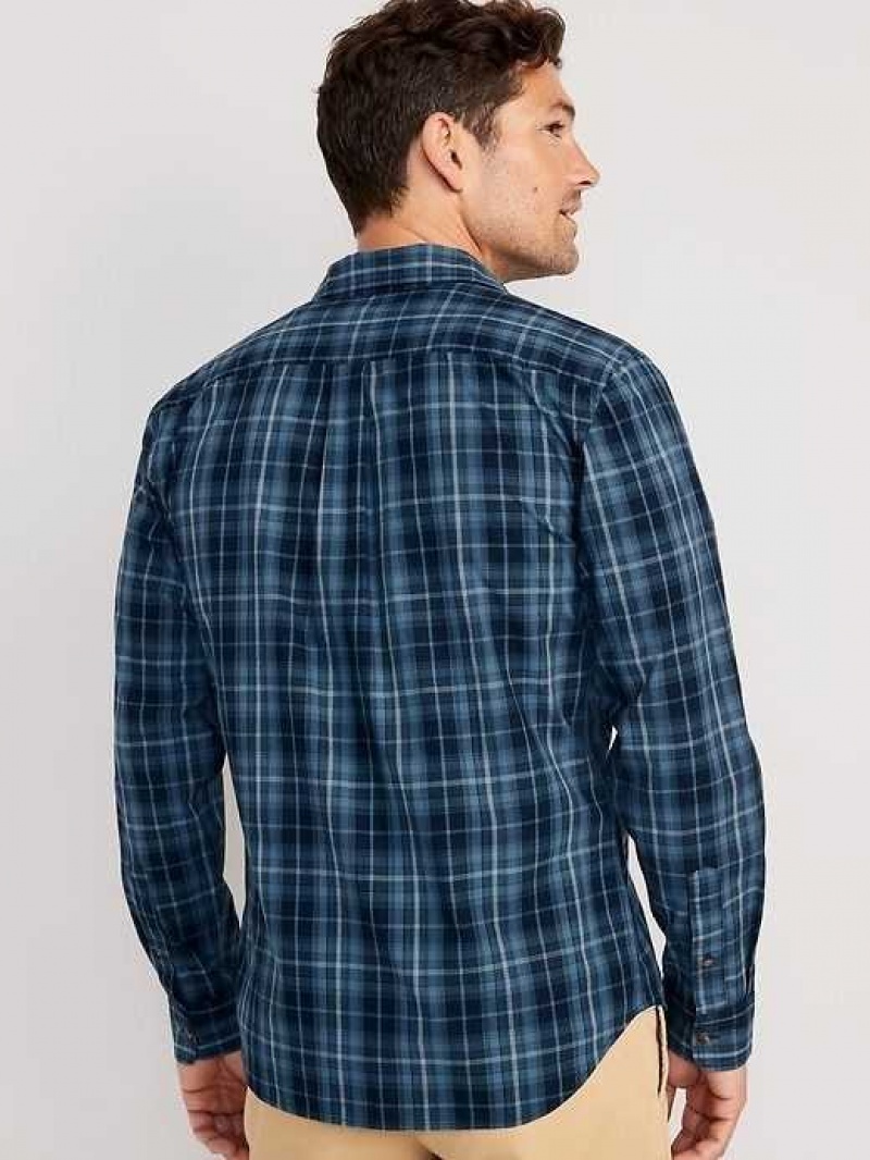 Old Navy Slim-Fit Built-In Flex Everyday Shirt Navy | YGH895170