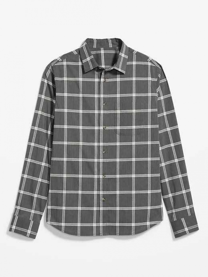 Old Navy Slim-Fit Built-In Flex Everyday Shirt Grey | CIZ746238