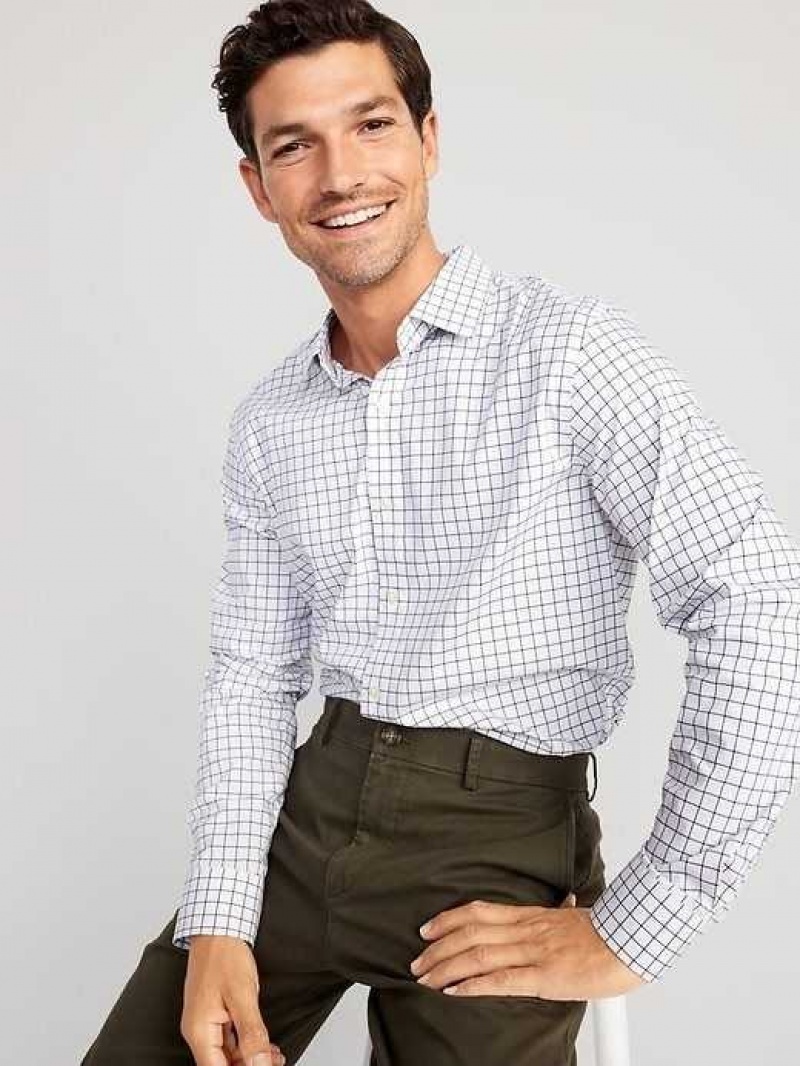 Old Navy Slim-Fit Pro Signature Tech Dress Shirt White | TCM854301