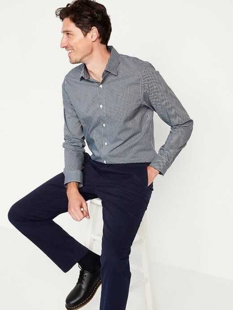 Old Navy Slim-Fit Pro Signature Tech Dress Shirt Blue | RGI673542