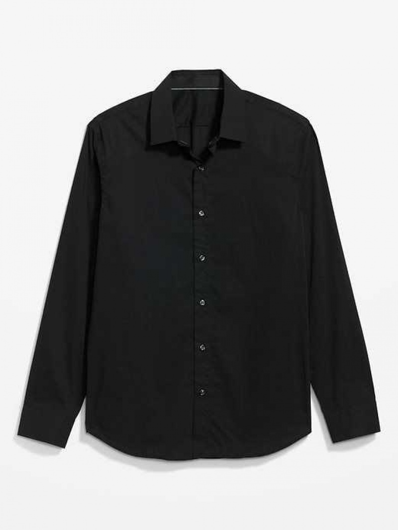 Old Navy Slim-Fit Pro Signature Tech Dress Shirt Black | XUQ275091