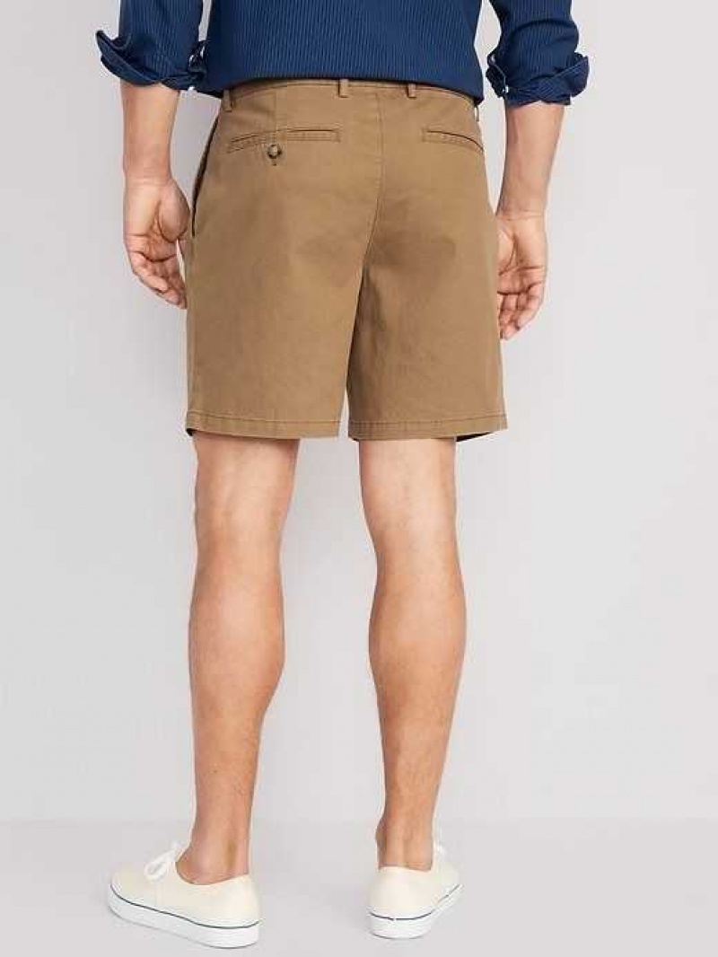 Old Navy Slim Built-In Flex Ultimate Chino Pleated Shorts Navy | HNJ158293