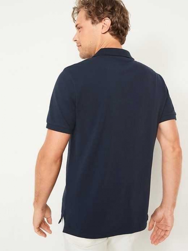 Old Navy Slim Fit Pique Polo Navy | IAU327910