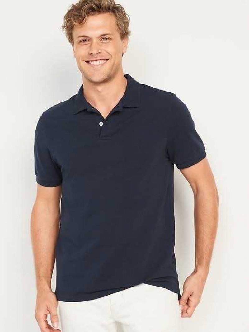 Old Navy Slim Fit Pique Polo Navy | IAU327910