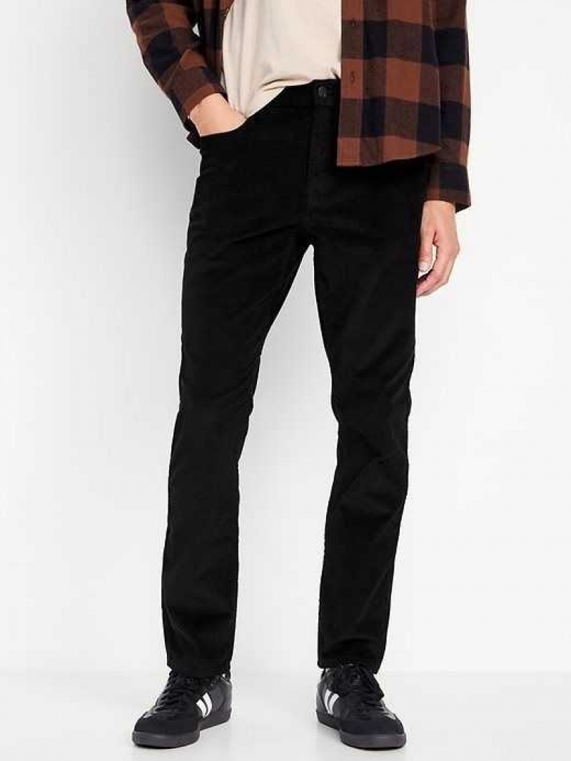 Old Navy Slim Five-Pocket Corduroy Pants Black | RJE638012