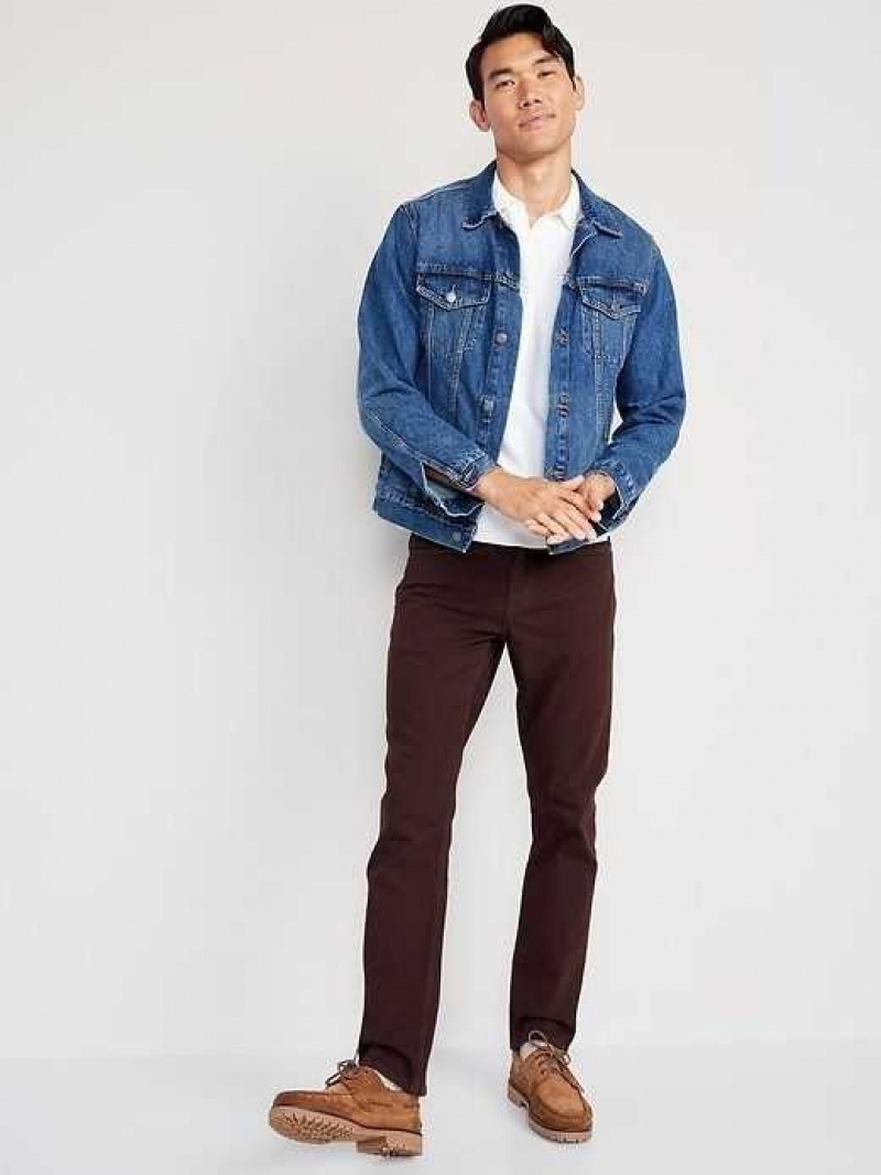 Old Navy Slim Five-Pocket Pants Burgundy | YUD428615