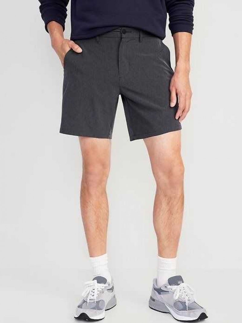 Old Navy Slim Go-Dry Shade StretchTech Shorts Dark Grey | OWK167908