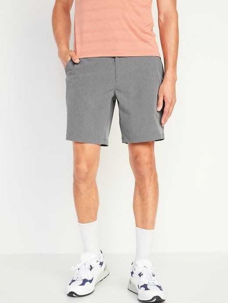 Old Navy Slim Go-Dry Shade StretchTech Shorts Light Grey | NVT421930