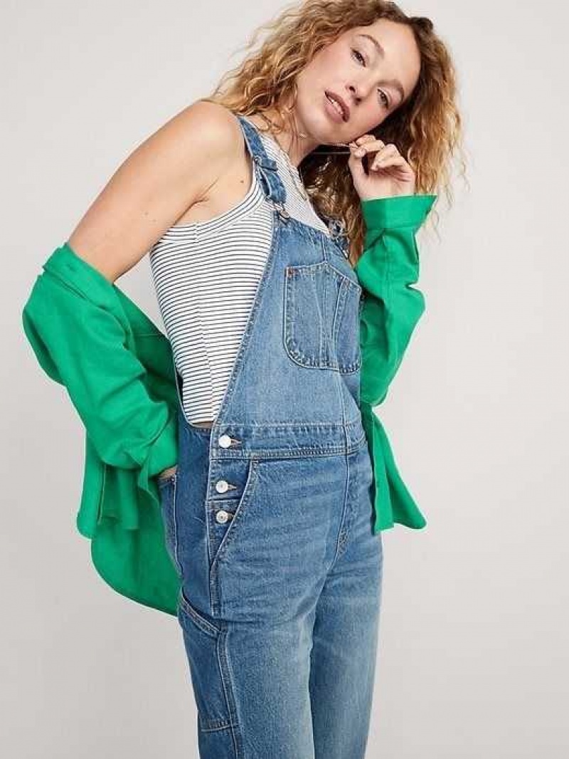 Old Navy Slouchy Straight Ankle-Length Jean Overalls Nanelle | VYC956780