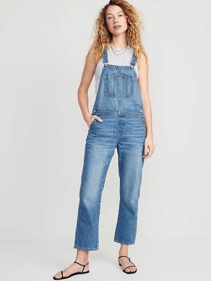 Old Navy Slouchy Straight Ankle-Length Jean Overalls Nanelle | VYC956780