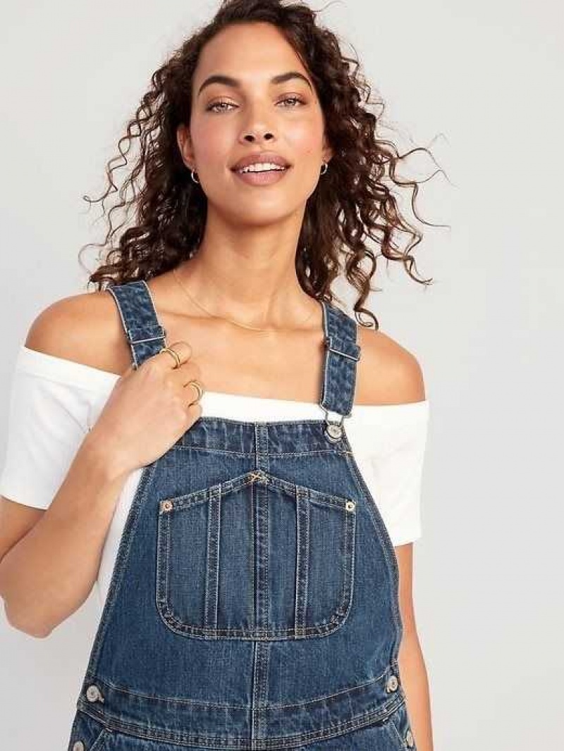 Old Navy Slouchy Straight Jean Overalls Myrtle | YFU640351