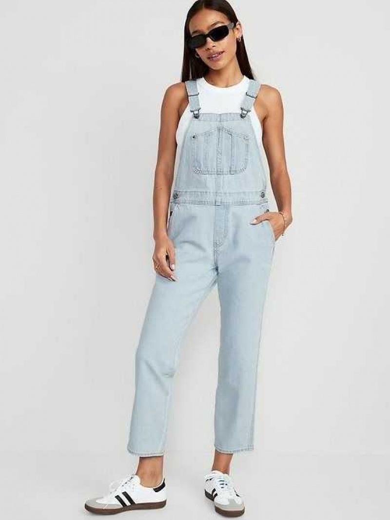 Old Navy Slouchy Straight Non-Stretch Ankle-Length Jean Overalls Echo | IMJ159320