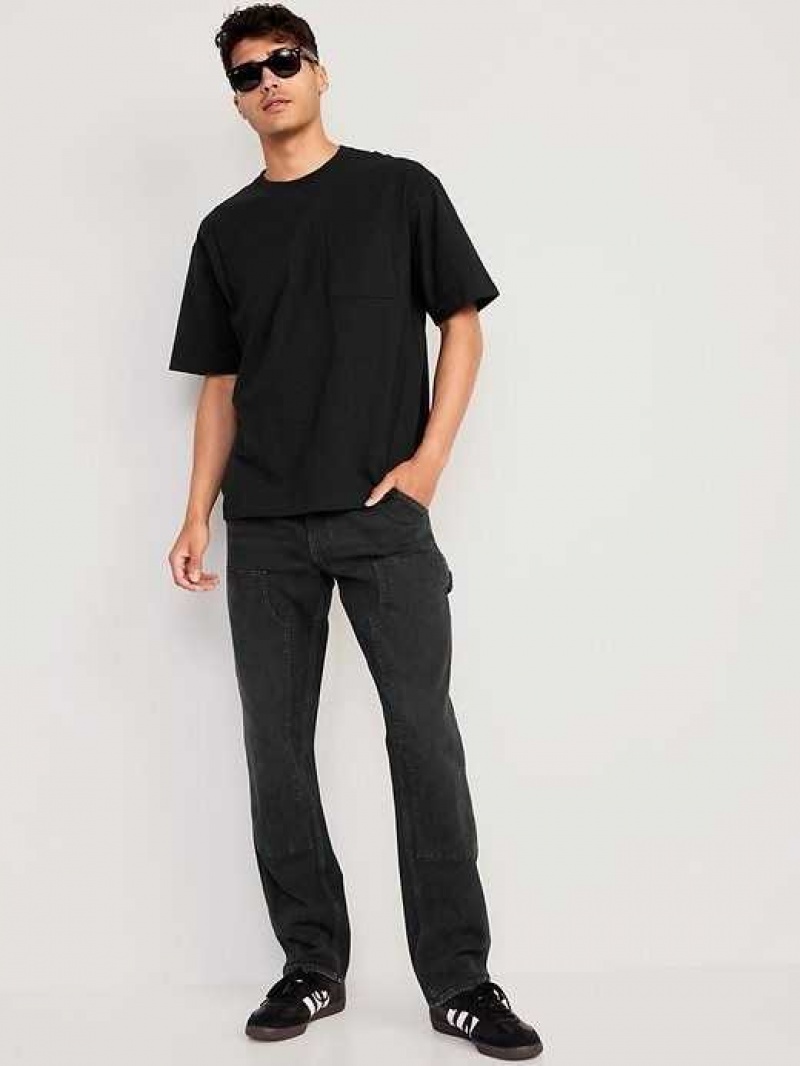 Old Navy Slub-Knit Pocket T-Shirt Black | PQY293601