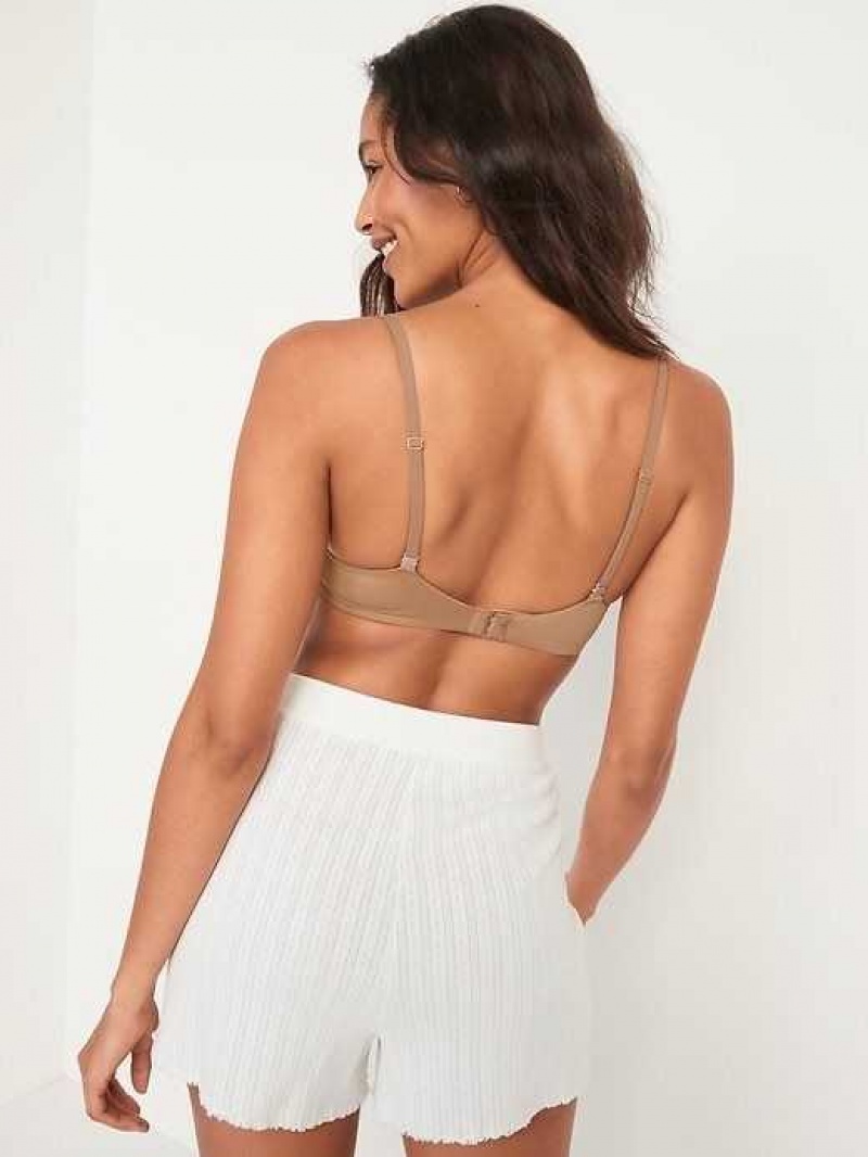 Old Navy Smoothing Full-Coverage Bra Beige | JEZ628451