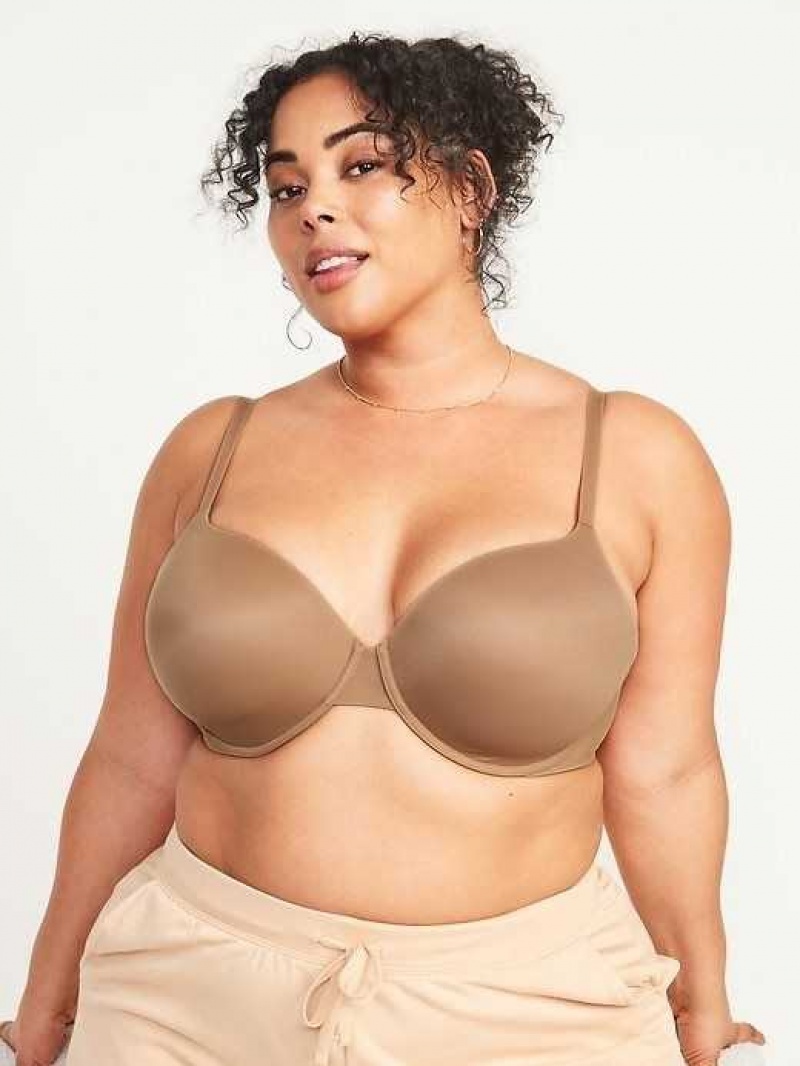 Old Navy Smoothing Full-Coverage Bra Beige | JEZ628451