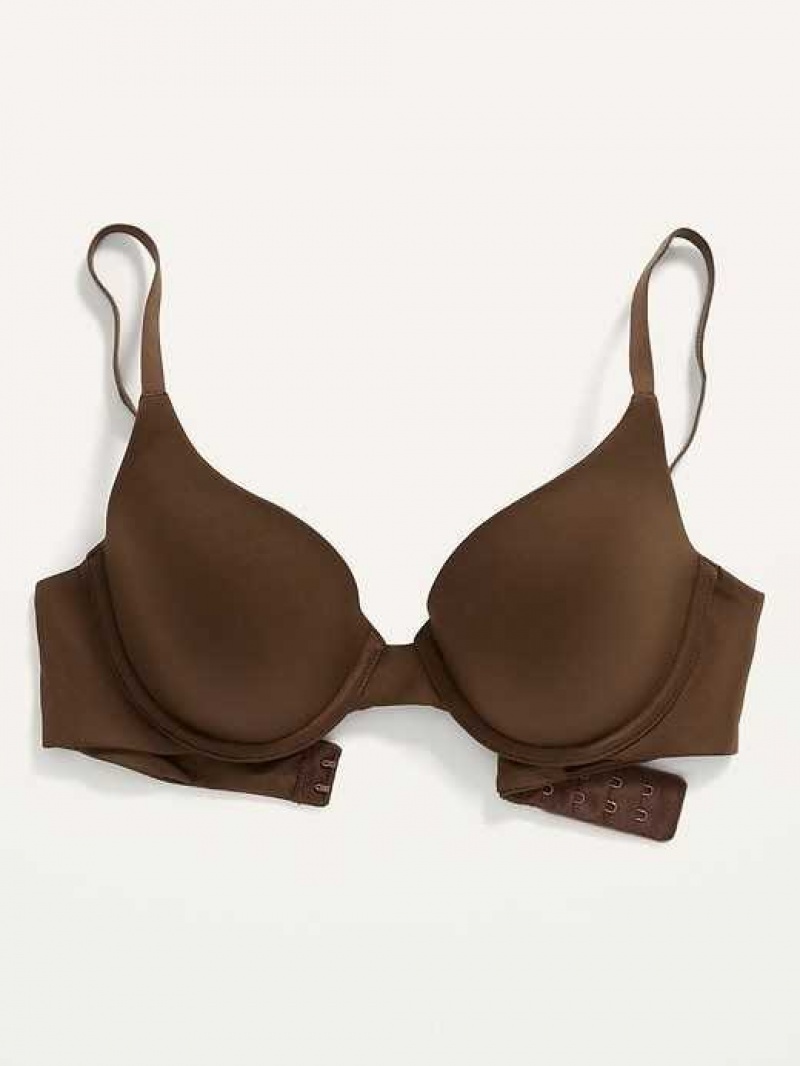 Old Navy Smoothing Full-Coverage Bra Dark Walnut | OVY310867