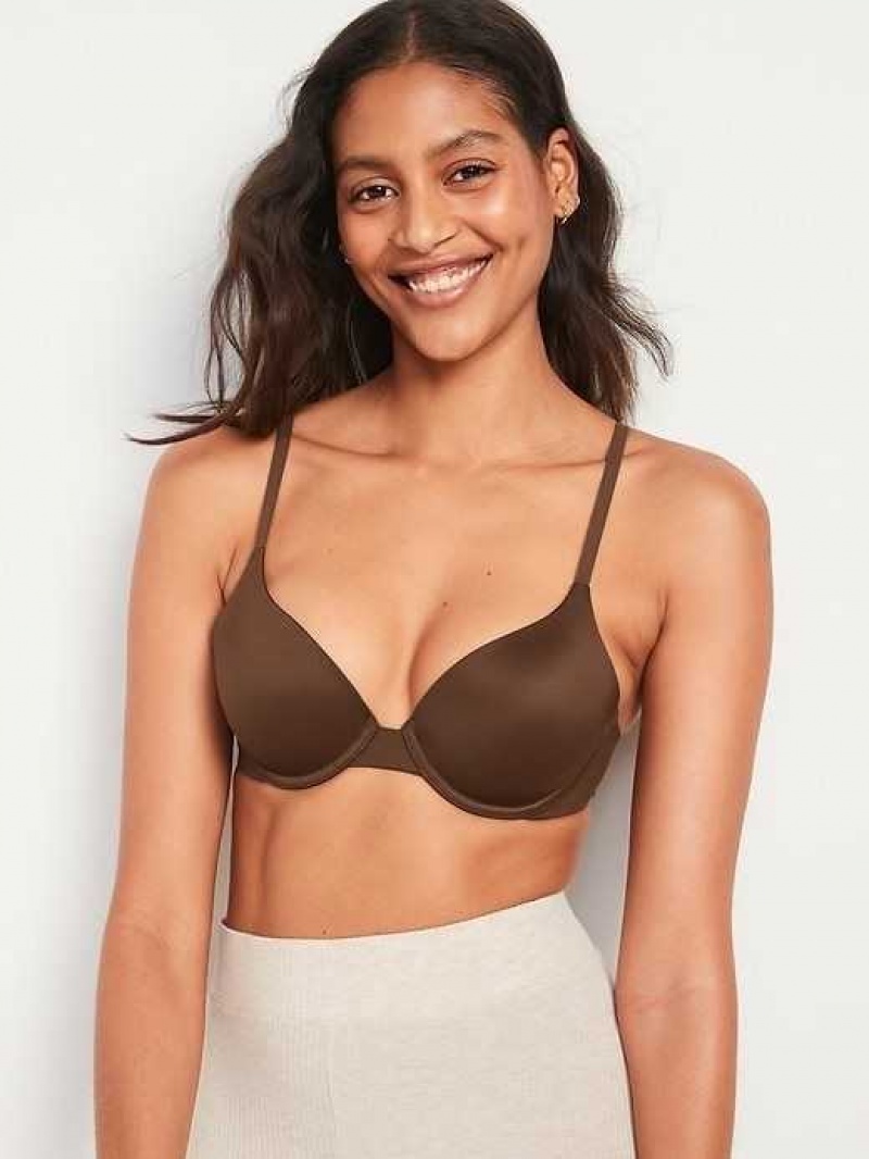 Old Navy Smoothing Full-Coverage Bra Dark Walnut | OVY310867