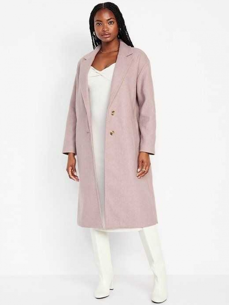 Old Navy Soft-Brushed Long Overcoat Purple | KRB853416