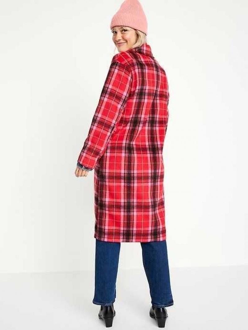 Old Navy Soft-Brushed Overcoat Red | XSC240938