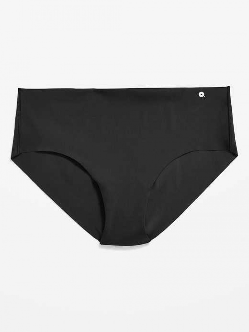 Old Navy Soft-Knit No-Show Hipster Underwear Black | UTS325867